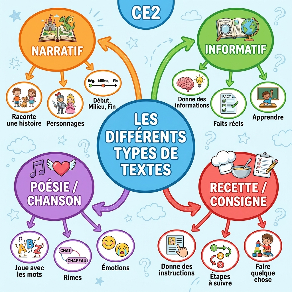 Les différents types de textes