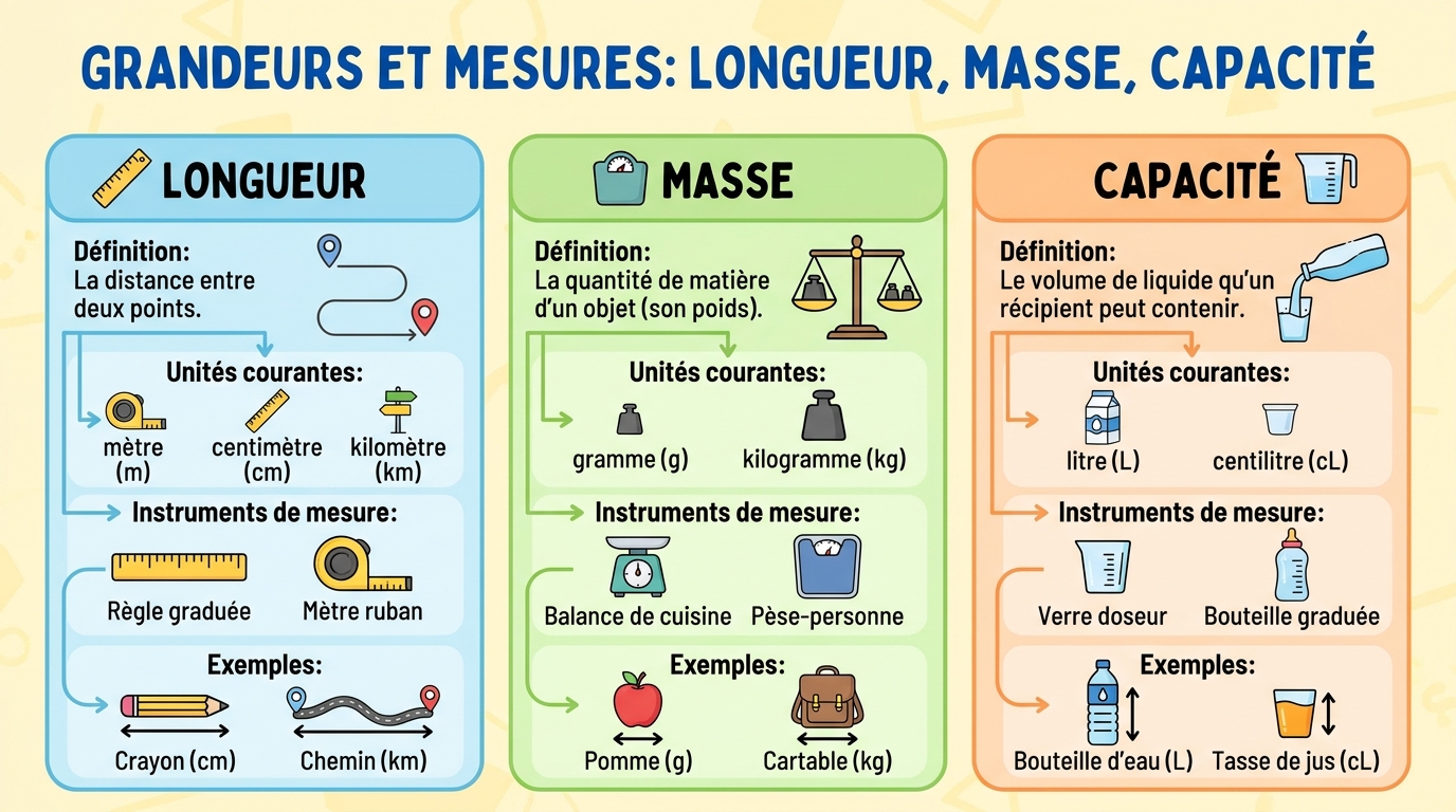 Grandeurs et Mesures: Longueur, Masse, Capacité