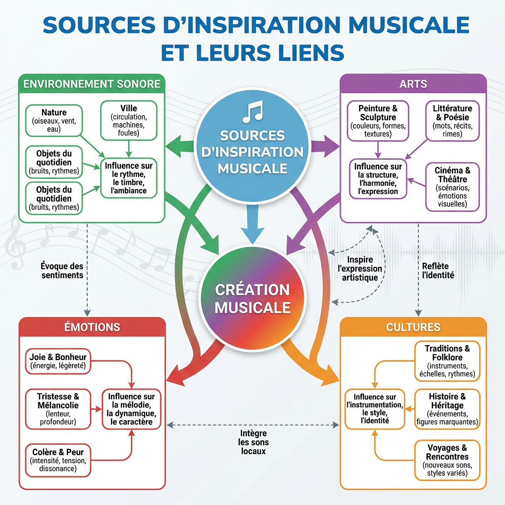 Sources d'inspiration musicale et leurs liens