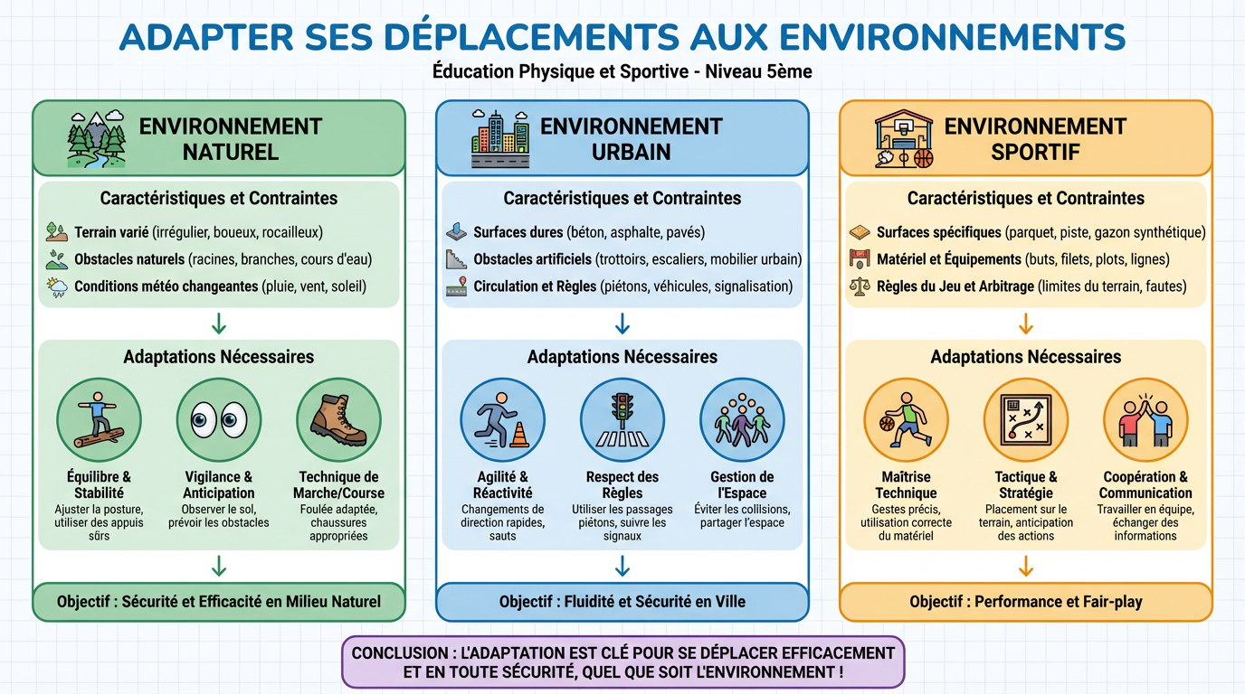 Adapter ses déplacements aux environnements