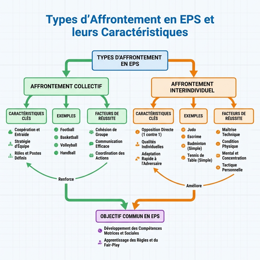 Types d'Affrontement en EPS et leurs Caractéristiques