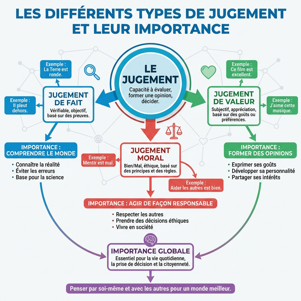 Les différents types de jugement et leur importance