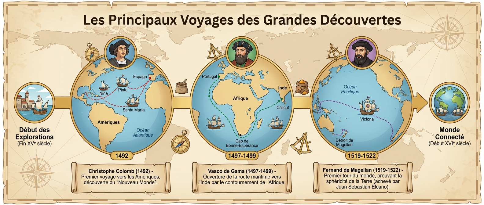 Les Principaux Voyages des Grandes Découvertes
