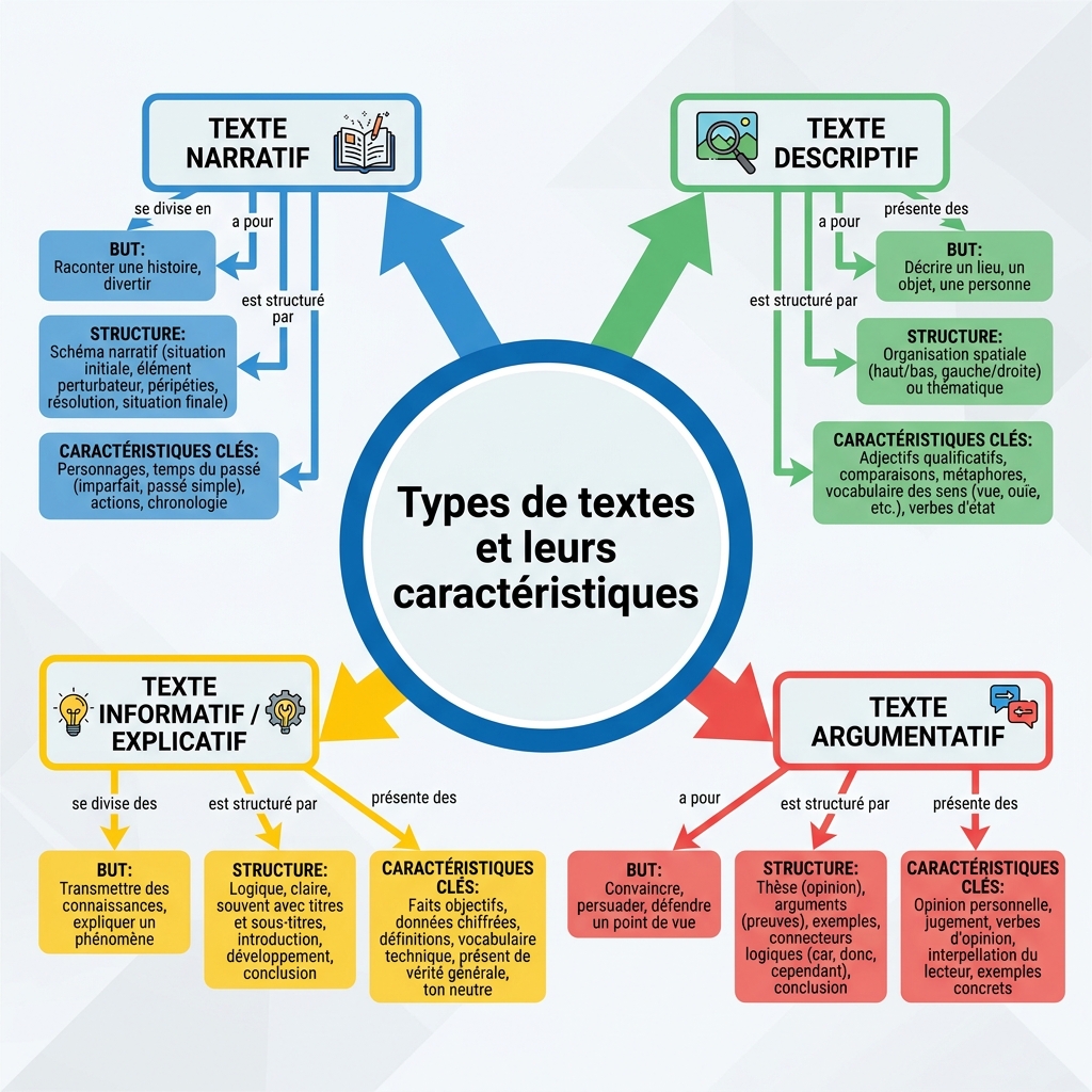 Types de textes et leurs caractéristiques