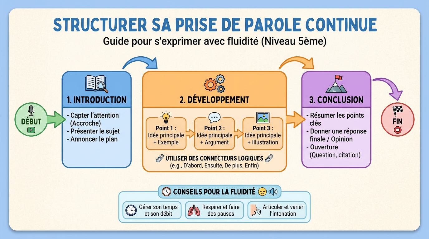 Structurer sa prise de parole continue