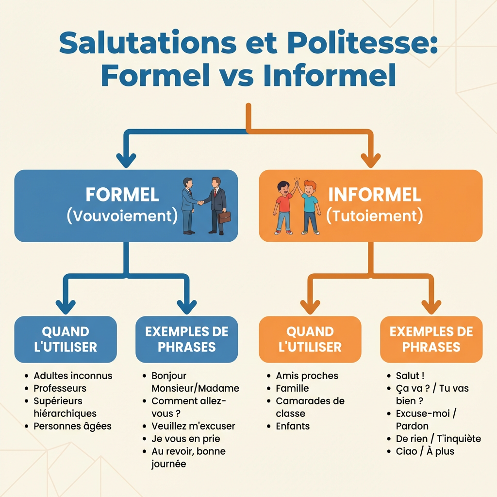 Salutations et Politesse: Formel vs Informel