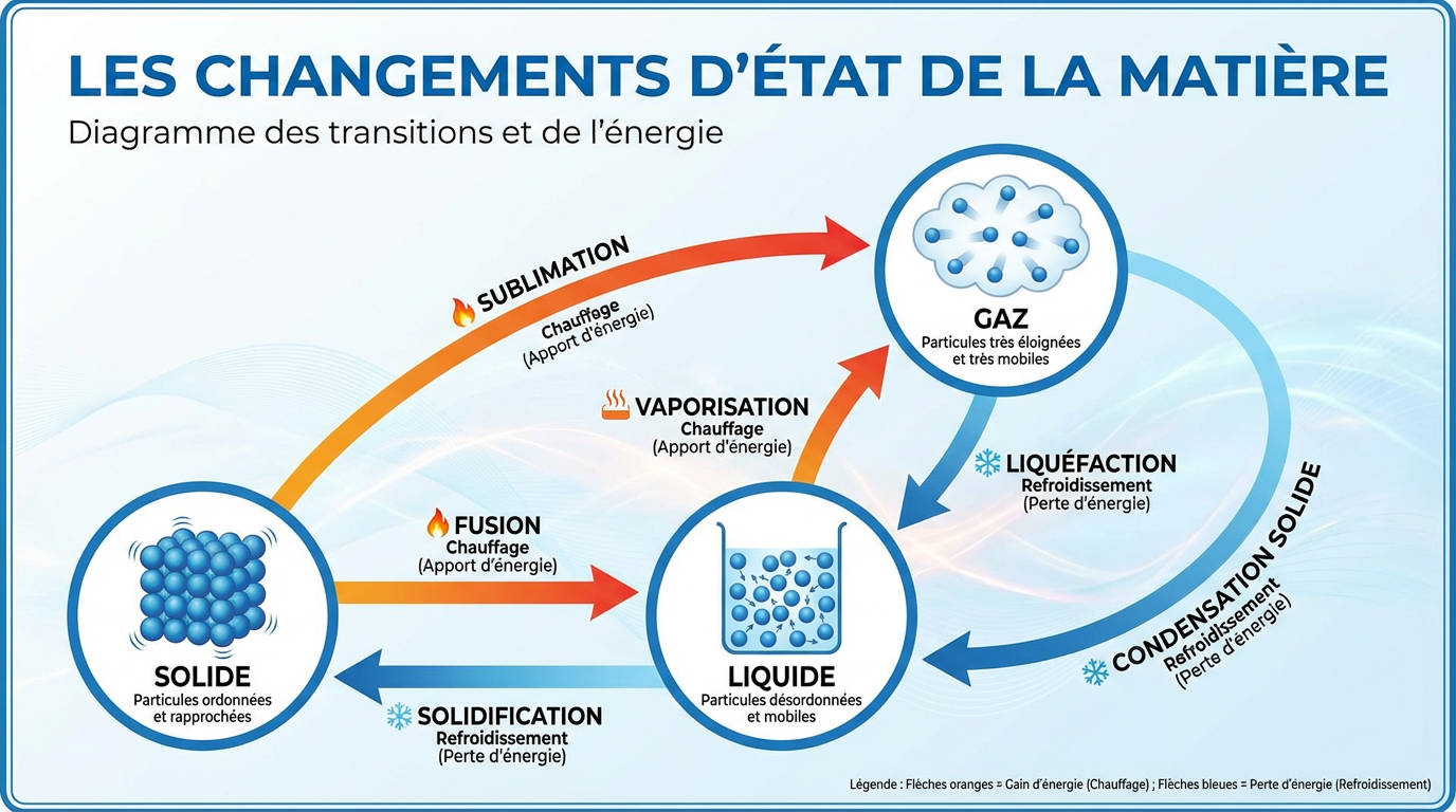 Changements d'état de la matière