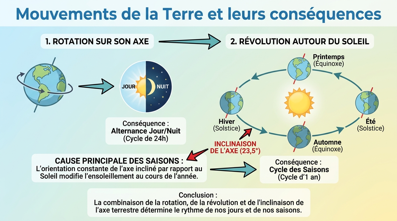Mouvements de la Terre et leurs conséquences
