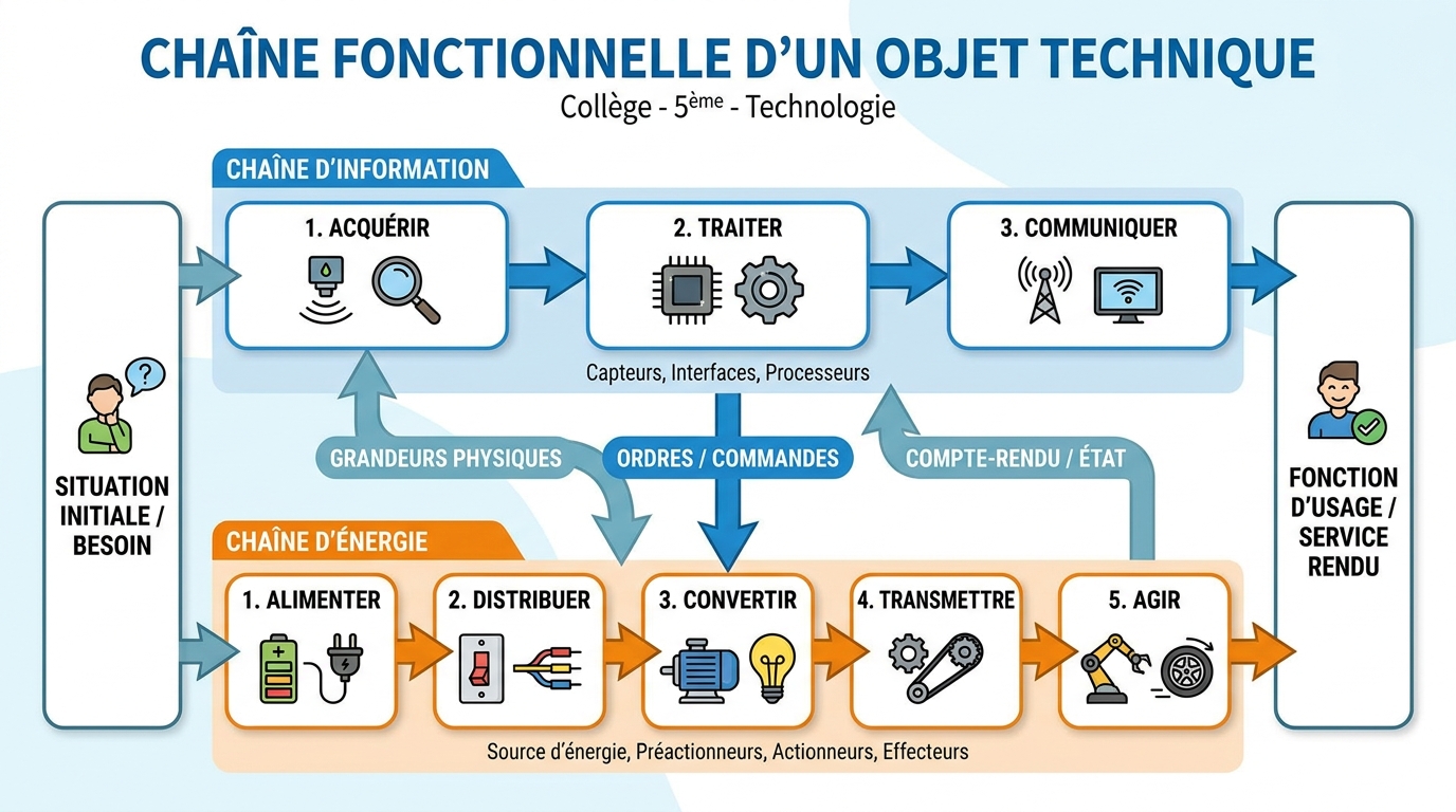 Chaîne Fonctionnelle d'un Objet Technique