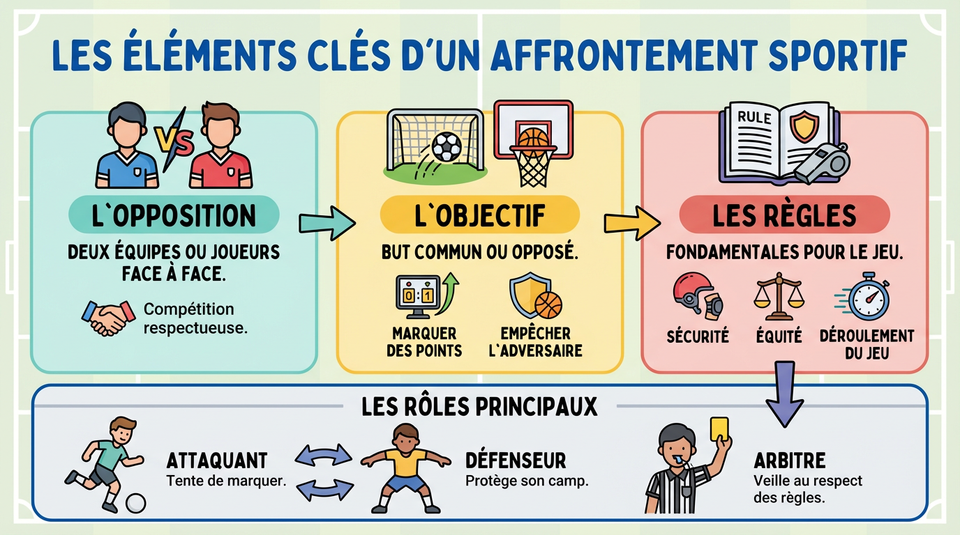 Les éléments clés d'un affrontement sportif