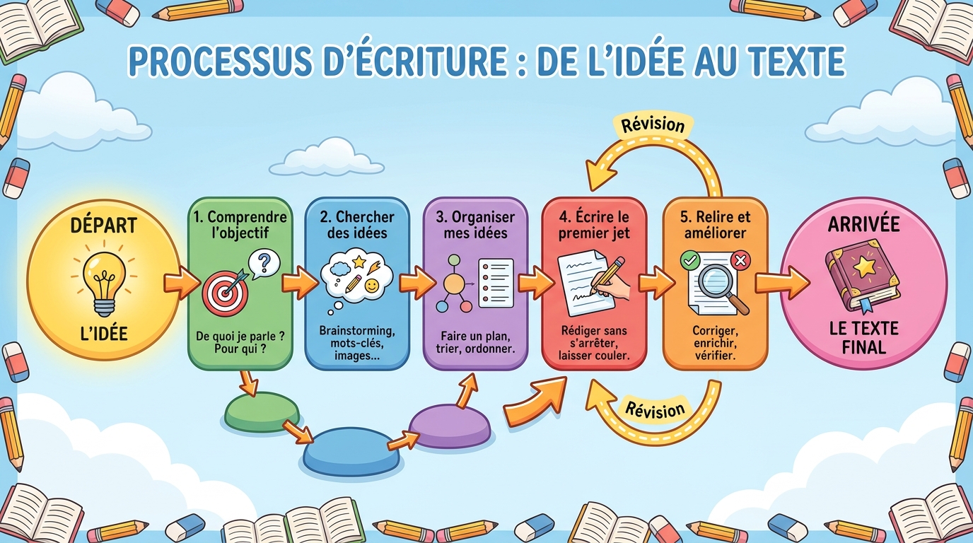 Processus d'écriture : De l'idée au texte