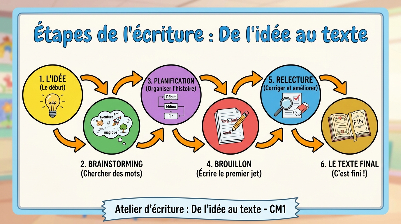 Étapes de l'écriture : De l'idée au texte