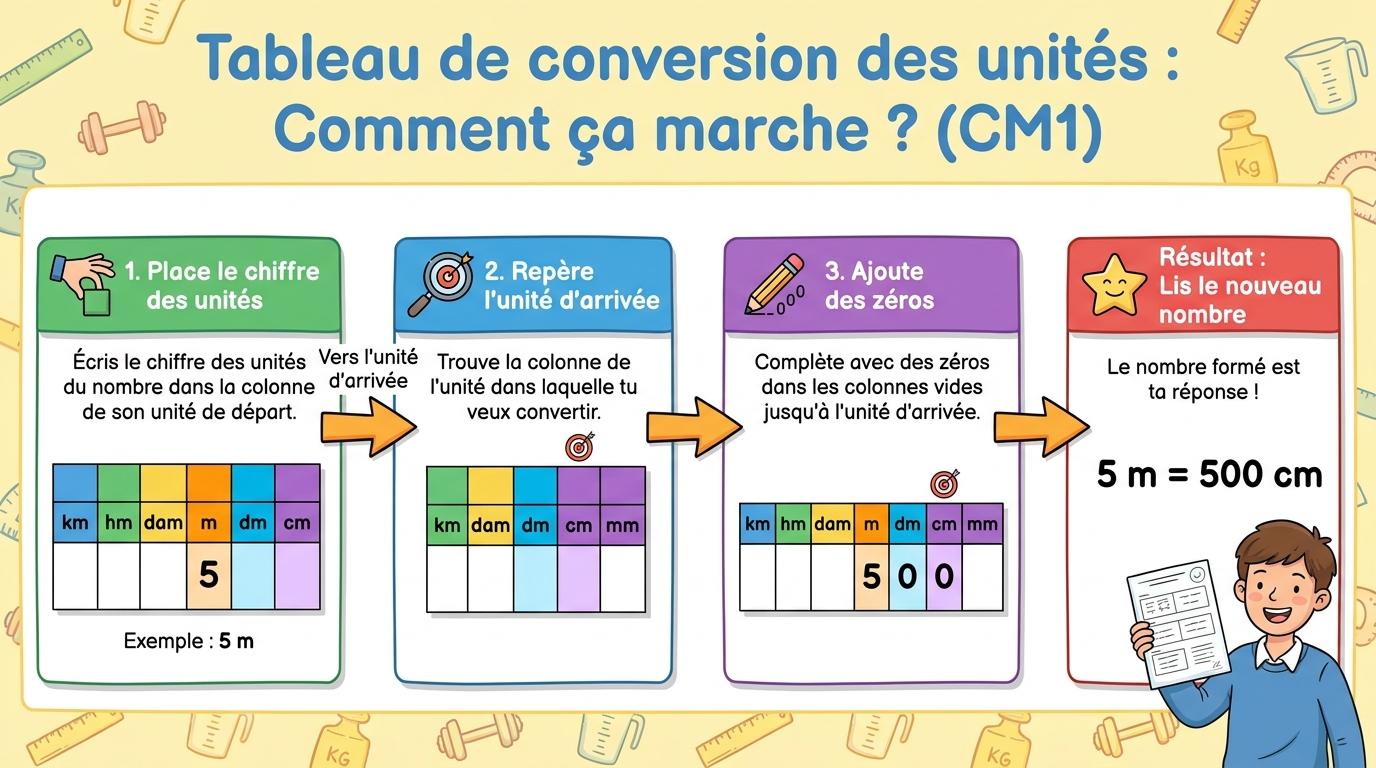 Tableau de conversion des unités