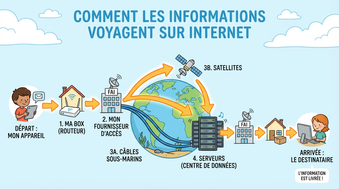 Comment les informations voyagent sur Internet