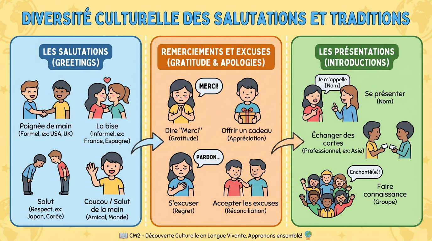 Diversité Culturelle des Salutations et Traditions