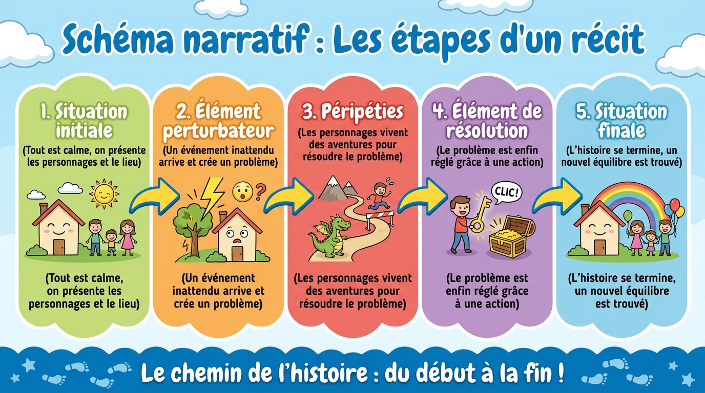 Schéma narratif : Les étapes d'un récit