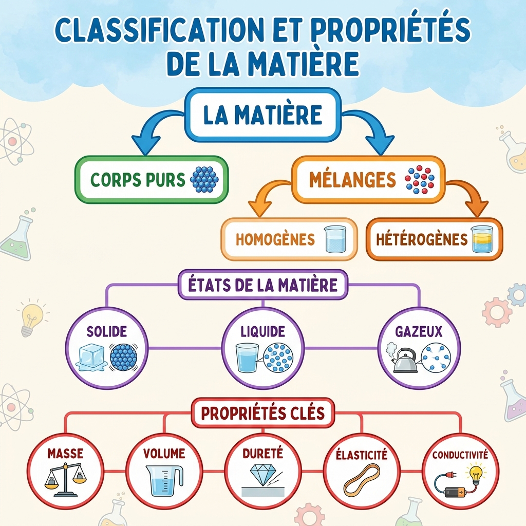 Classification et Propriétés de la Matière