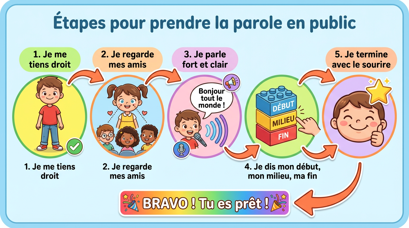 Étapes pour prendre la parole en public