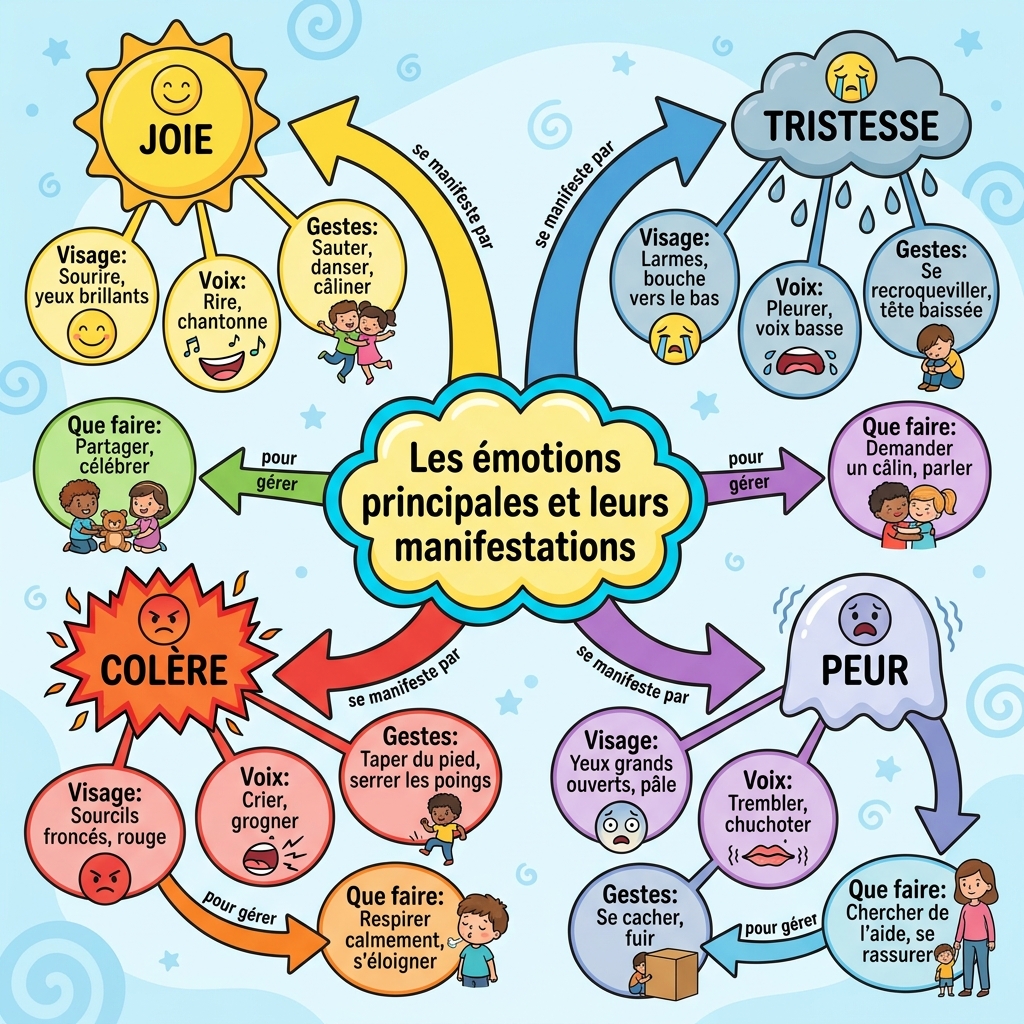 Les émotions principales et leurs manifestations