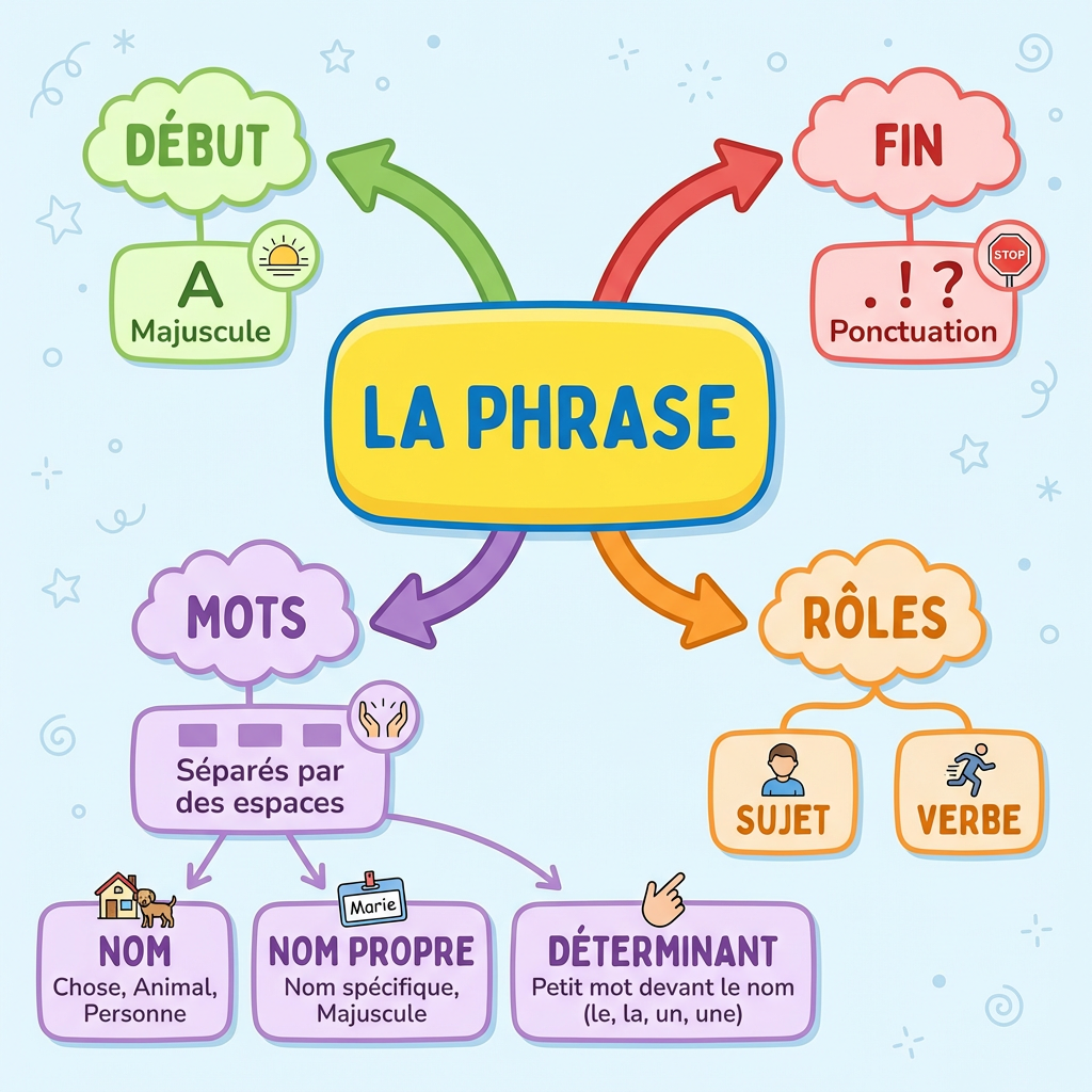 Éléments Clés de la Phrase et Leurs Relations