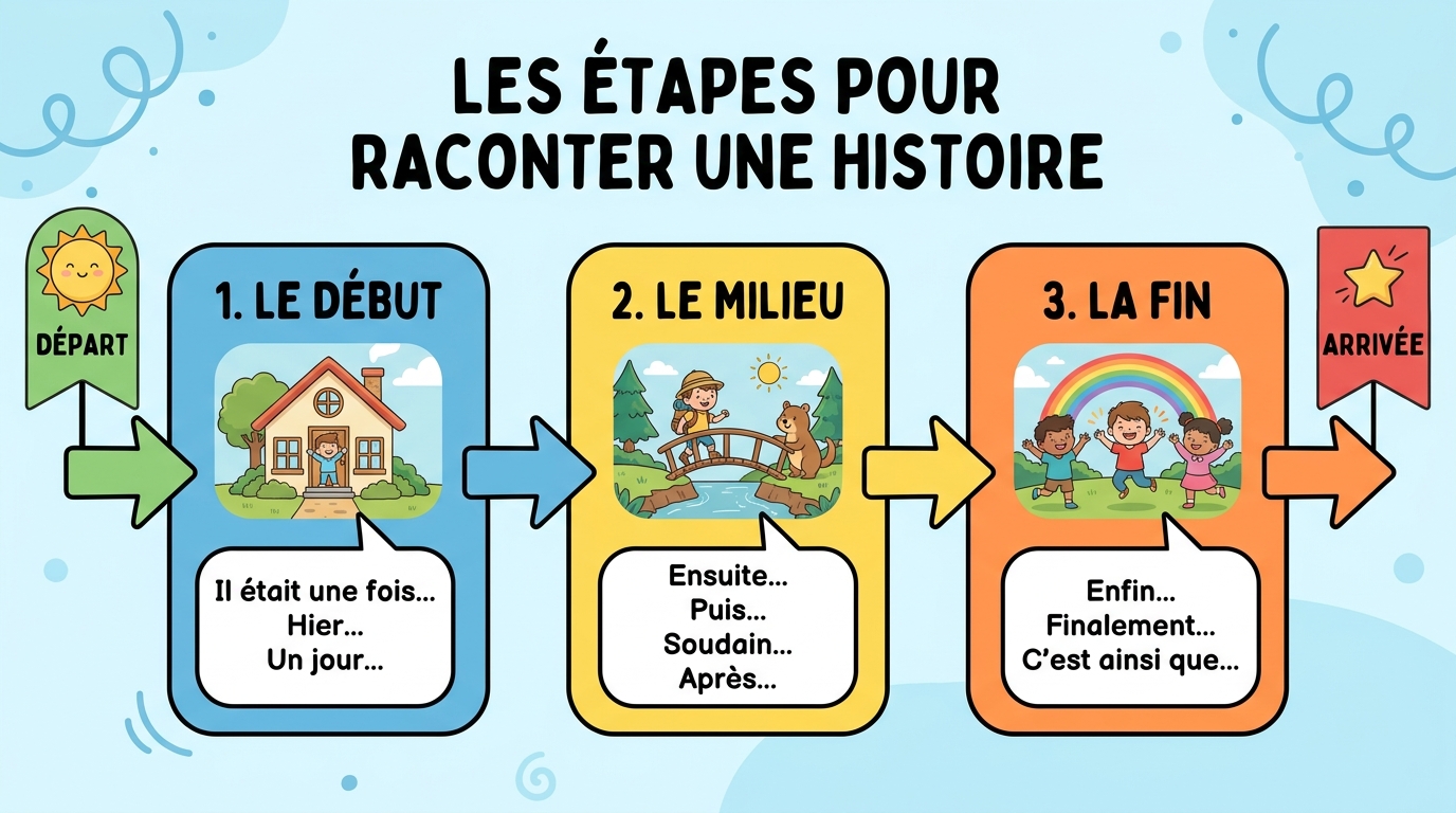 Les étapes pour raconter une histoire ou un événement
