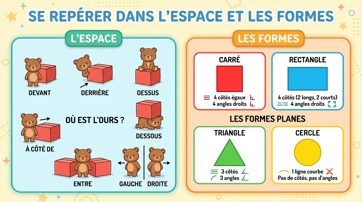 Se repérer dans l'espace et les formes