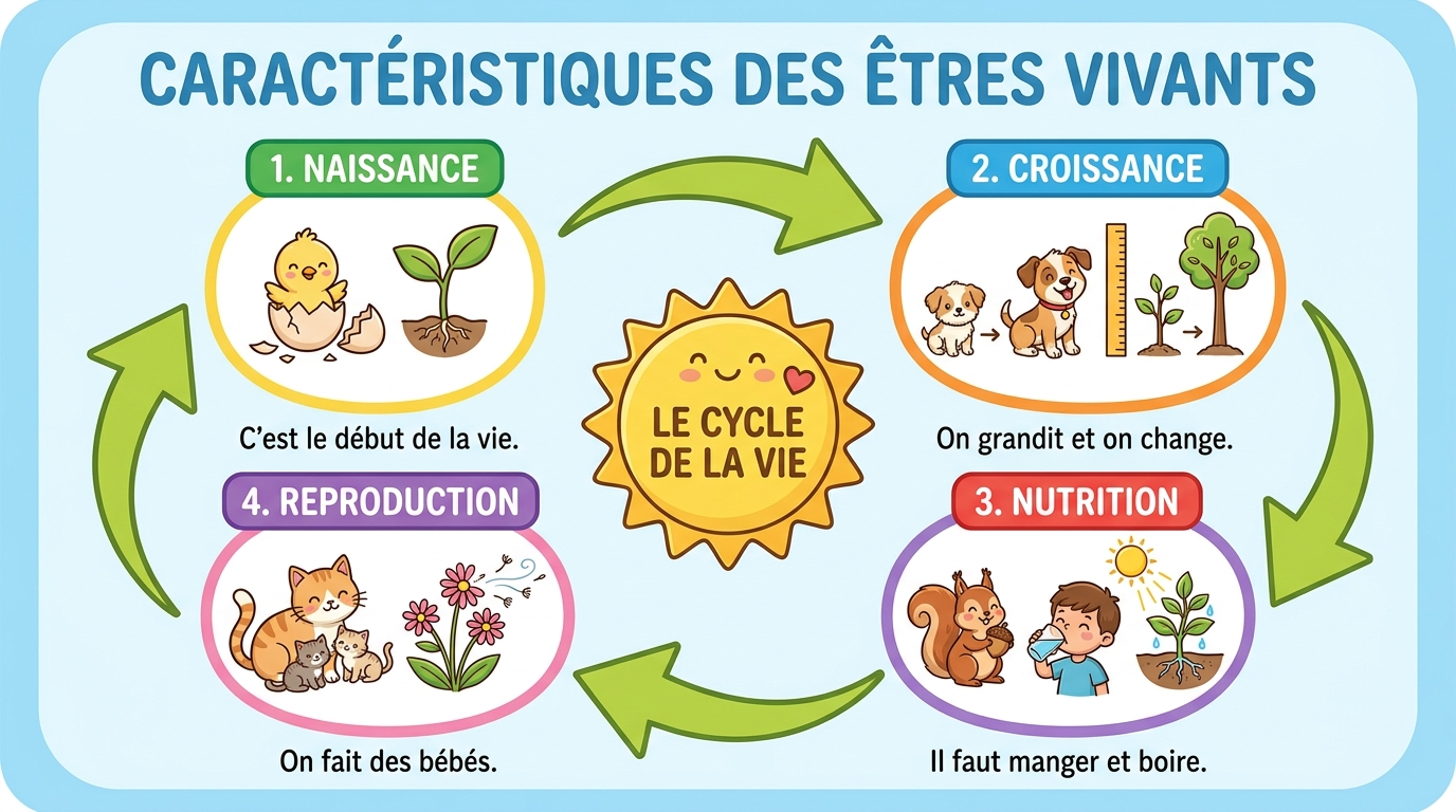 Caractéristiques des êtres vivants
