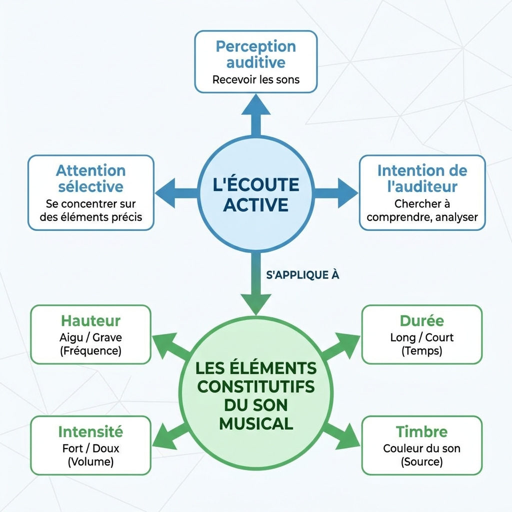 L'écoute active et les éléments du son musical