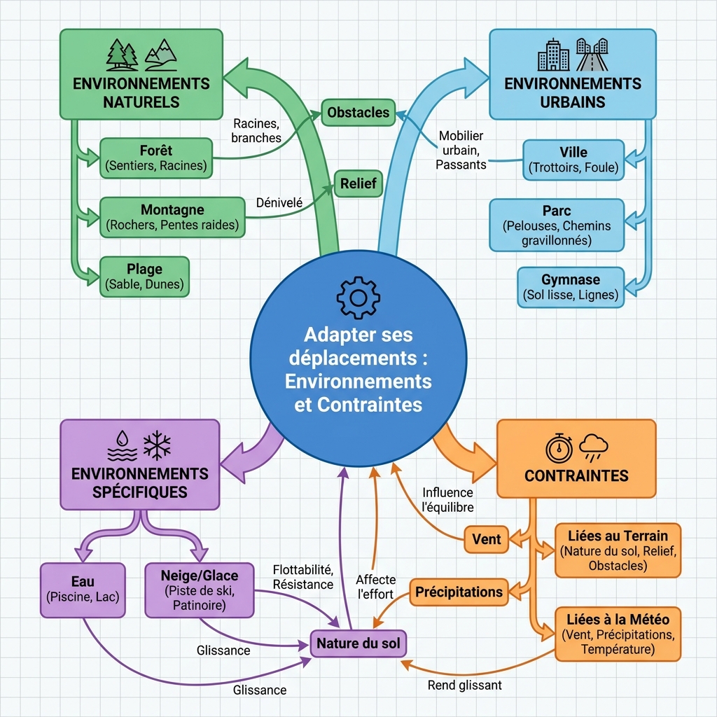 Adapter ses déplacements : Environnements et Contraintes