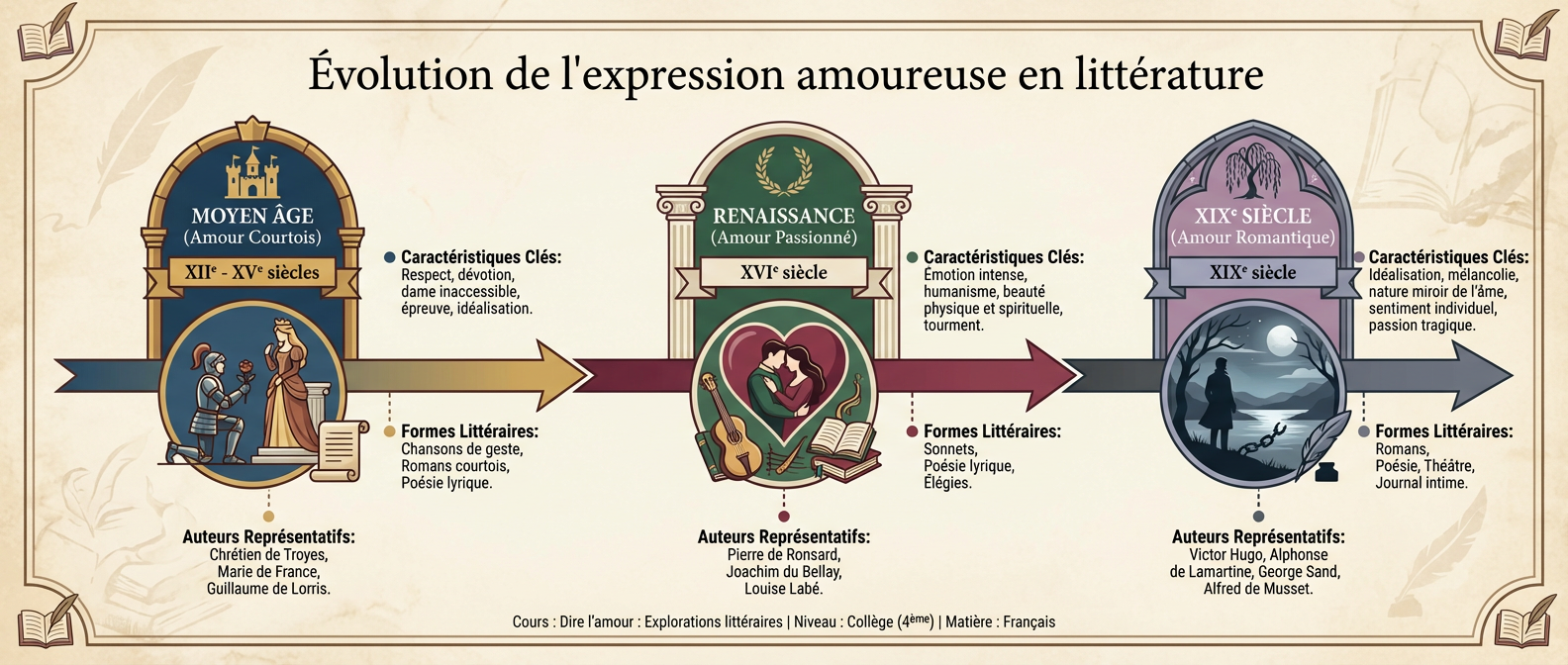 Évolution de l'expression amoureuse en littérature