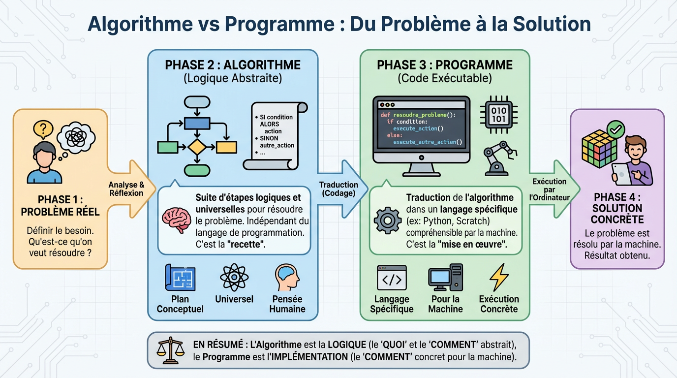 Algorithme vs Programme