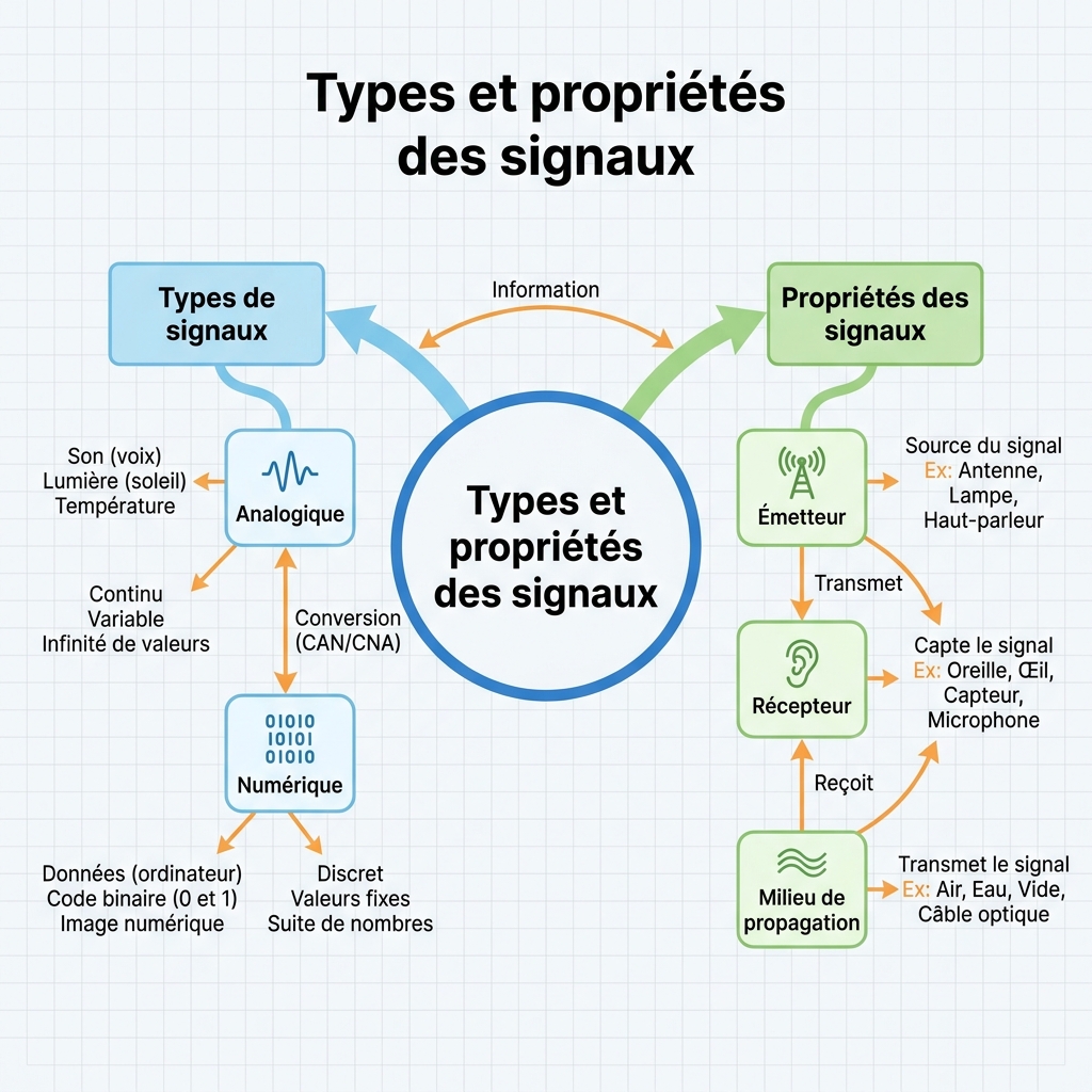 Types et propriétés des signaux