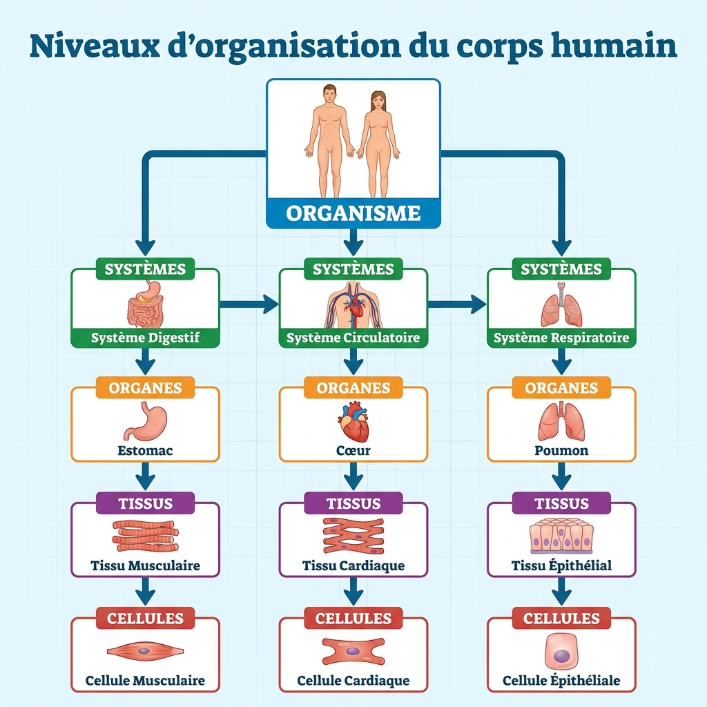 Niveaux d'organisation du corps humain