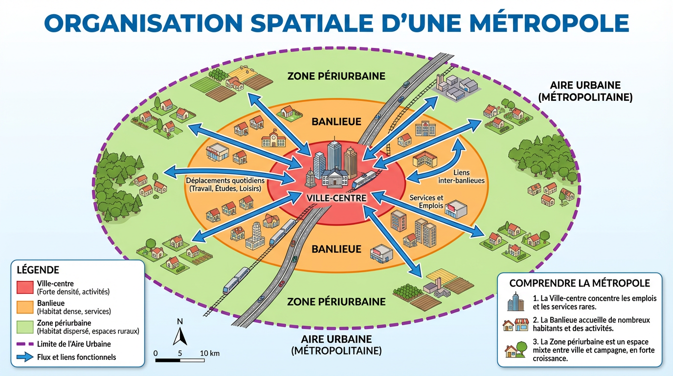 Organisation spatiale d'une métropole