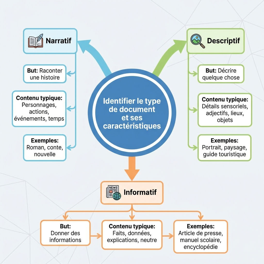 Identifier le type de document et ses caractéristiques