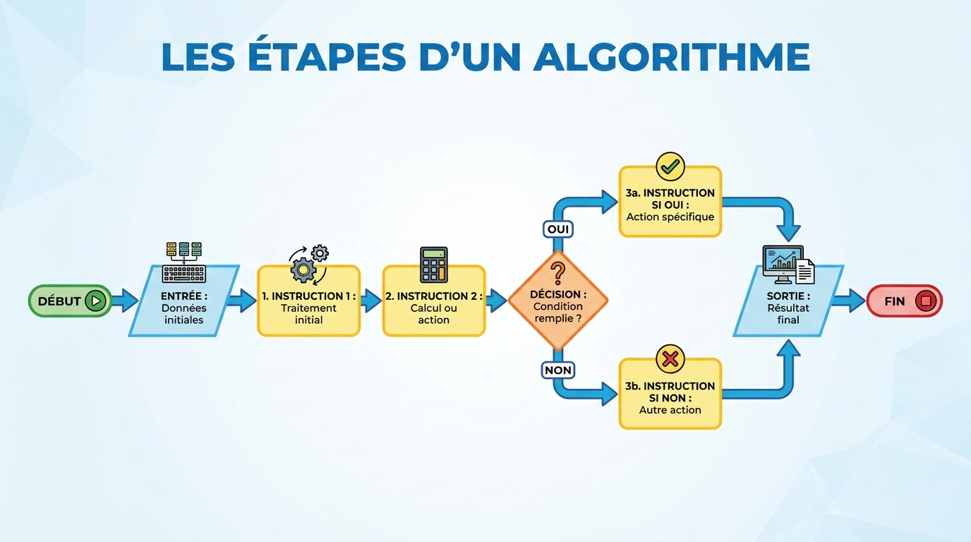 Les étapes d'un algorithme