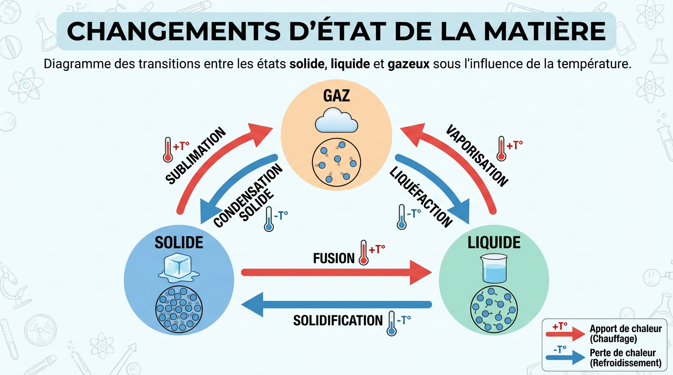 Changements d'état de la matière