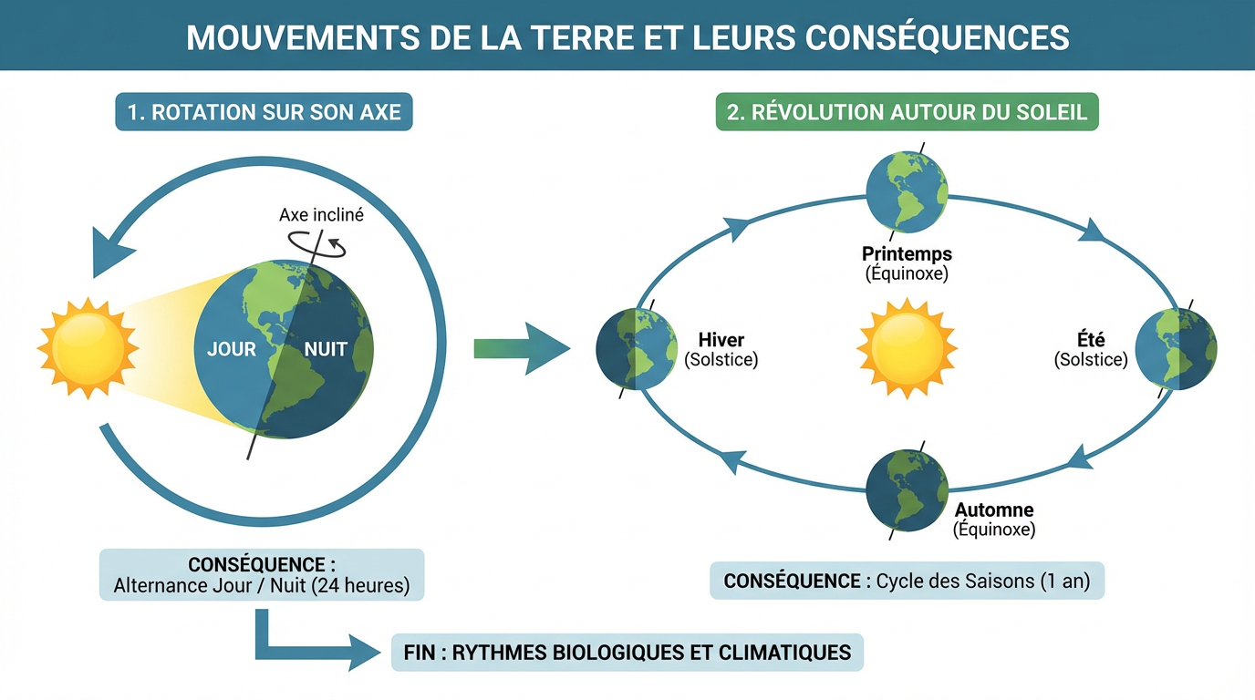 Mouvements de la Terre et leurs conséquences
