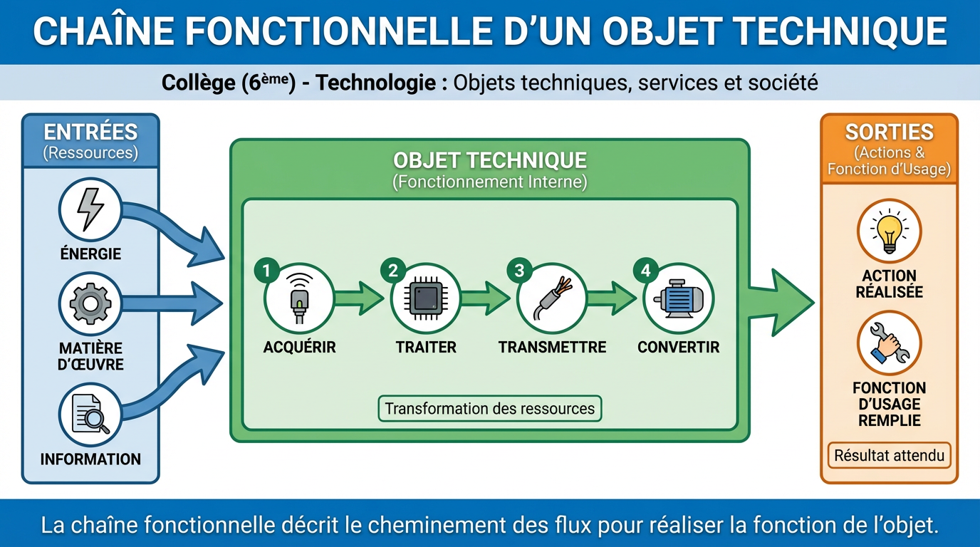 Chaîne fonctionnelle d'un objet technique