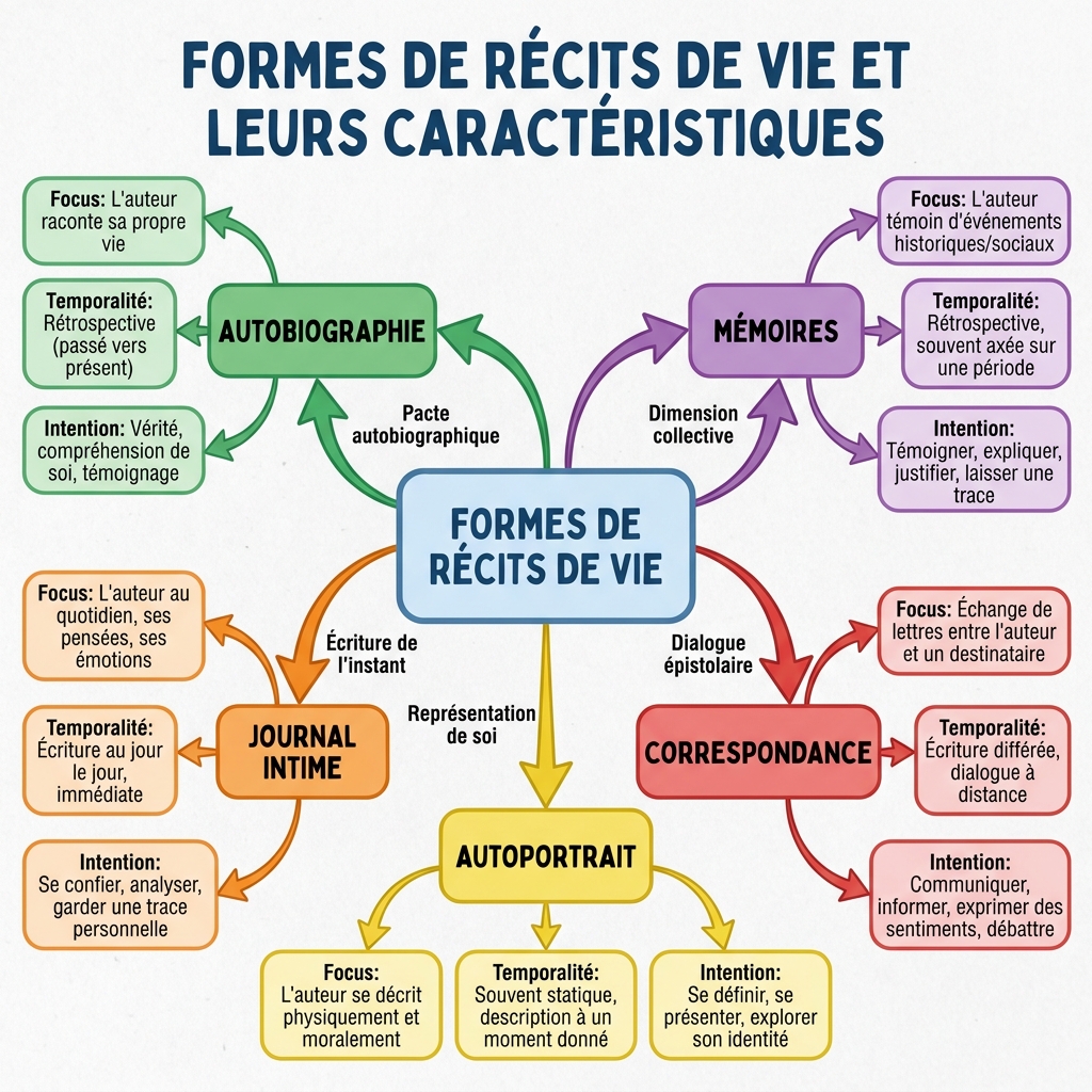 Formes de récits de vie et leurs caractéristiques