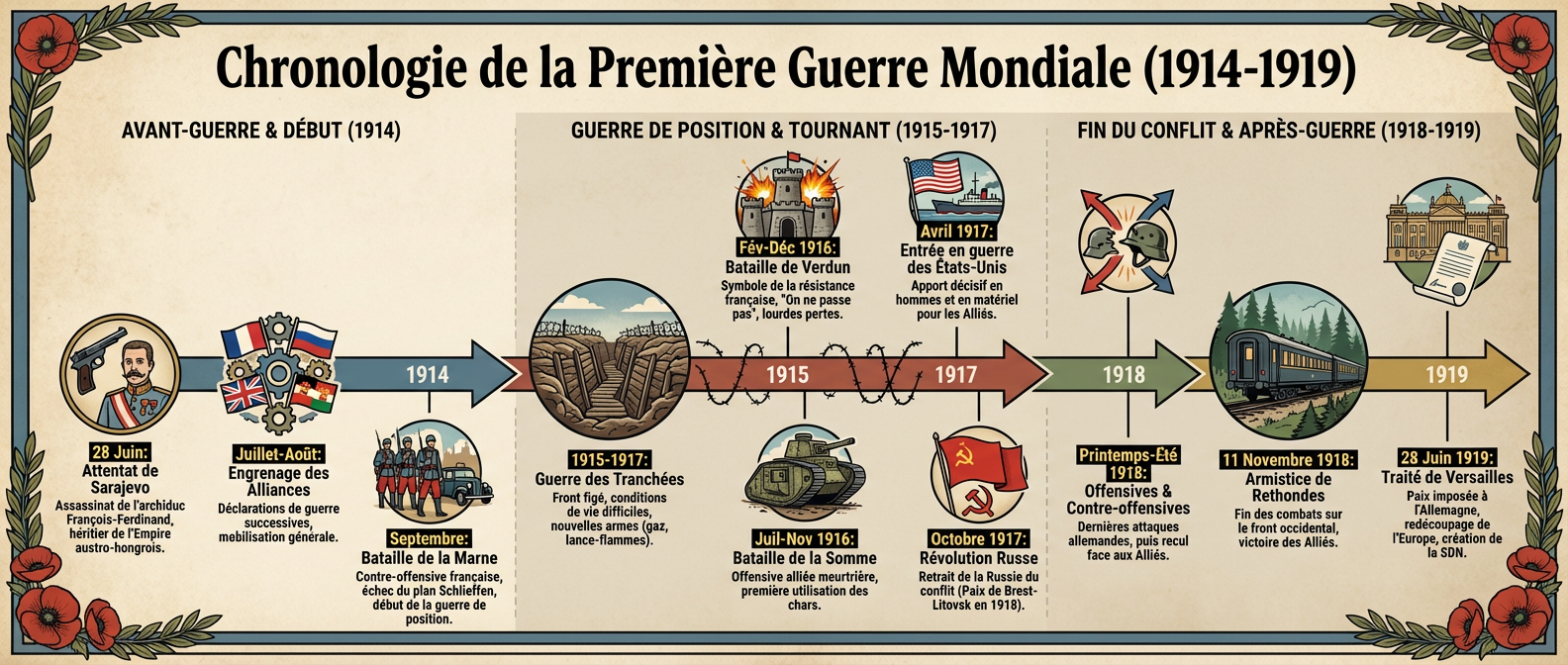 Chronologie de la Première Guerre Mondiale