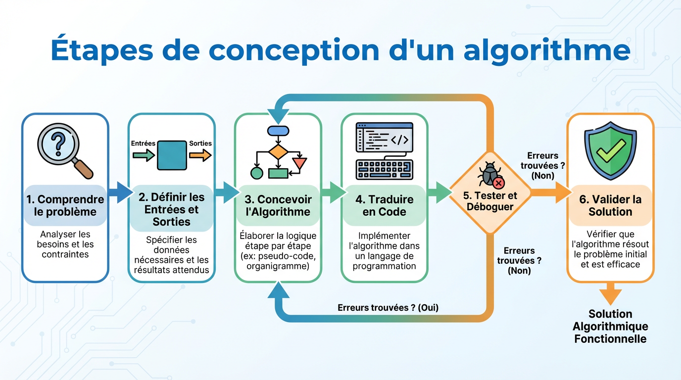 Étapes de conception d'un algorithme