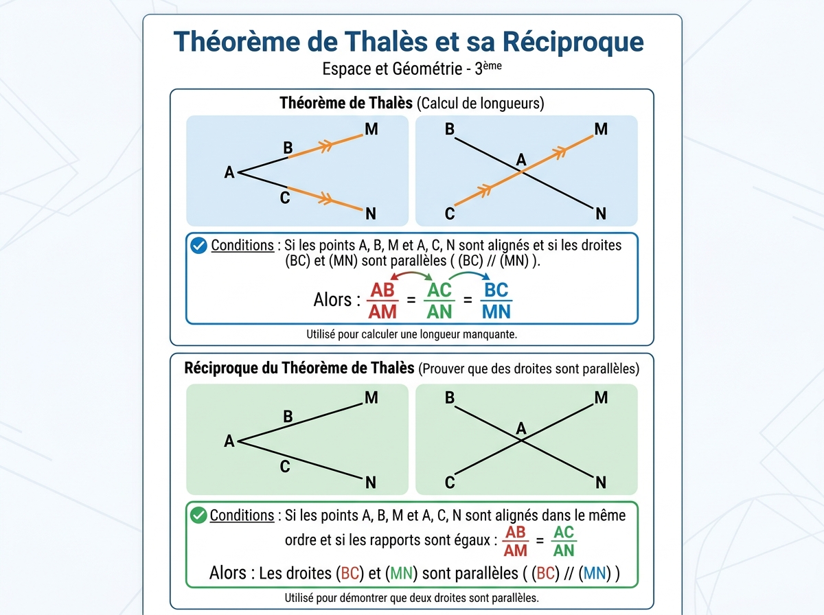 Théorème de Thalès et sa Réciproque